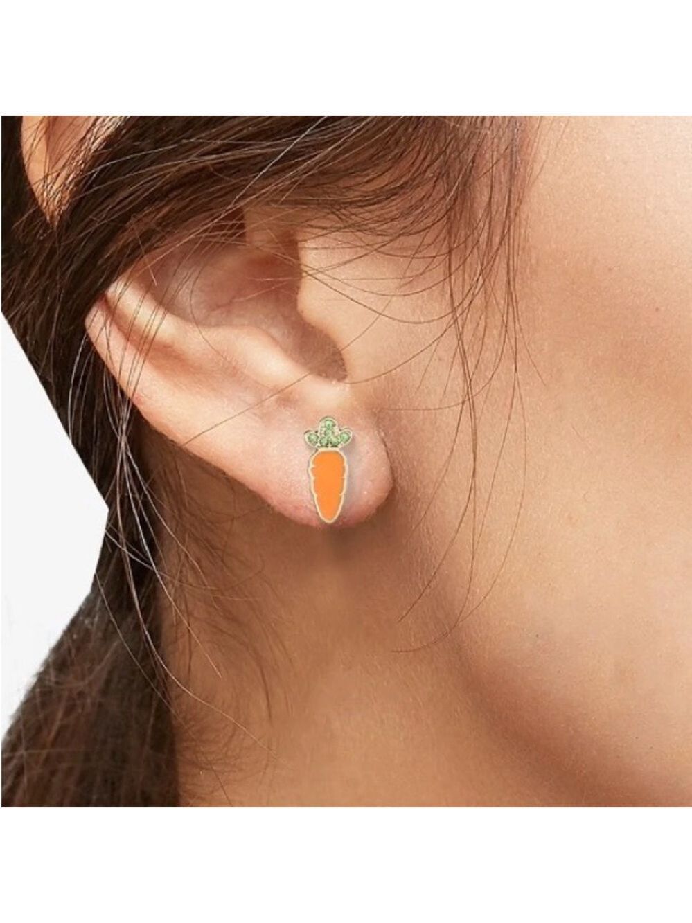 ๐ฐWay to Celebrate Easter Stud Earrings Set- Bunny, Carrot, Daisy Goldtone Set - Picture 4 of 8